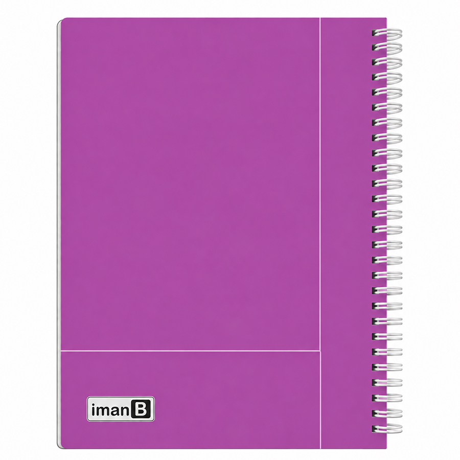 Iman 80-page homework notebook, model 9406, purple color