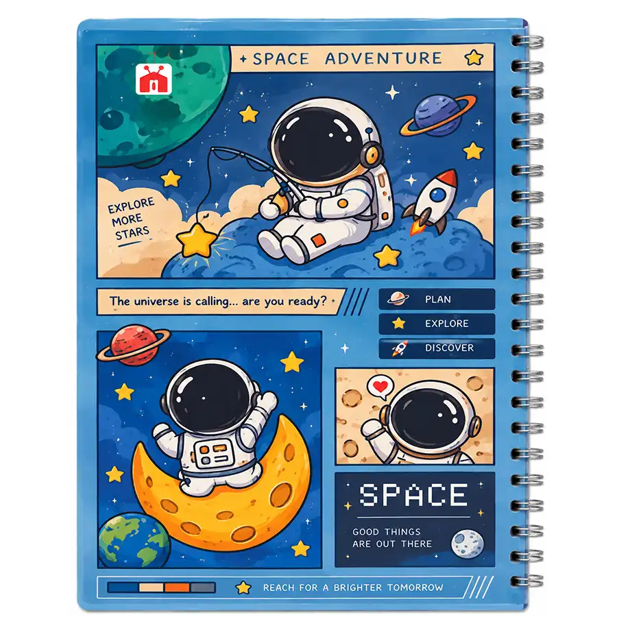60-page margined notebook, astronaut model, design number 2