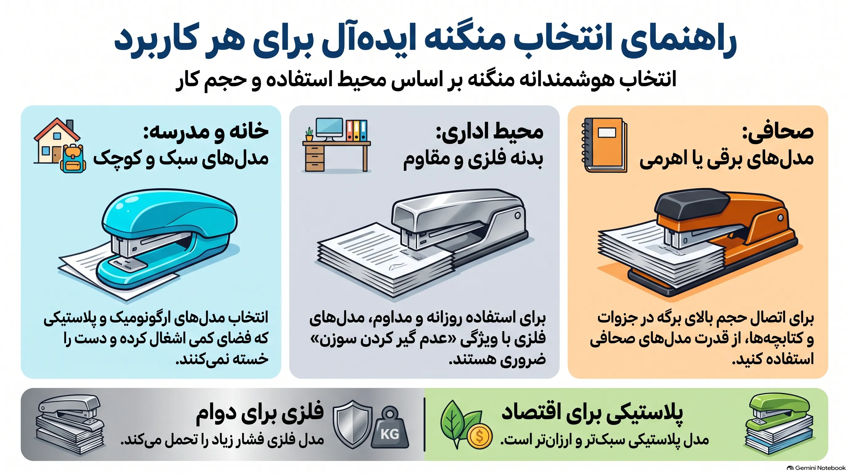 راهنمای انتخاب منگنه کاربردی 