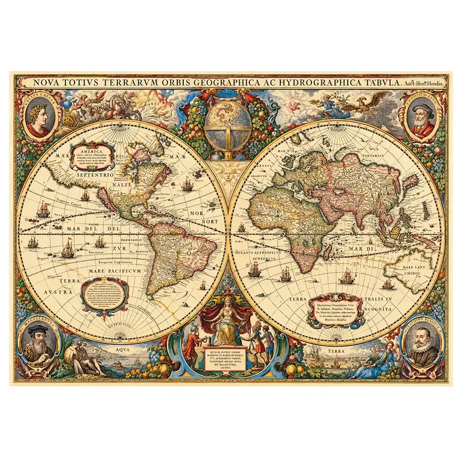 King's 500-piece puzzle, World Map design
