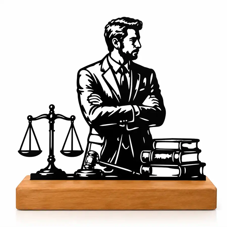 Pixel Home desktop statue, lawyer model